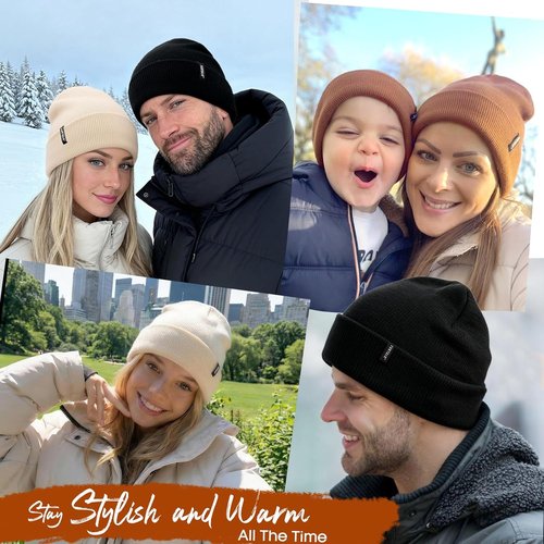 FURTALK Beanie Hat - Soft, Warm Unisex Cuffed Knit Cap for Men & Women | Perfect Winter Accessory