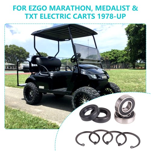 10L0L Golf Cart Rear Axle Shaft Bearing & Seal Kit for EZGO TXT RXV Medalist Marathon Electric Carts 1978 UP, OEM# 611931 70181-G01 70181G01 15112-G1 15112G1 620343, 2 Pack