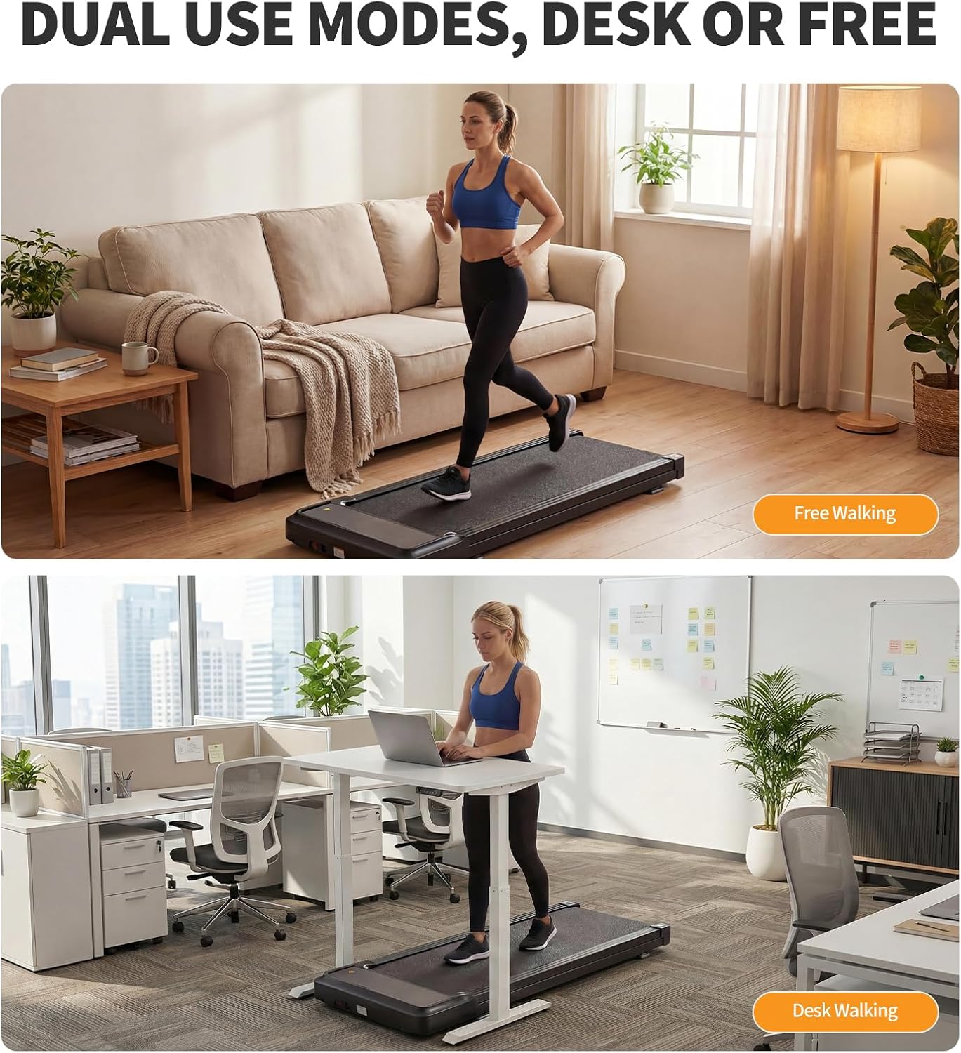 NEWBULIG Under Desk Treadmill - Portable Electric Walking Pad with Remote Control | Quiet Home Fitness Machine