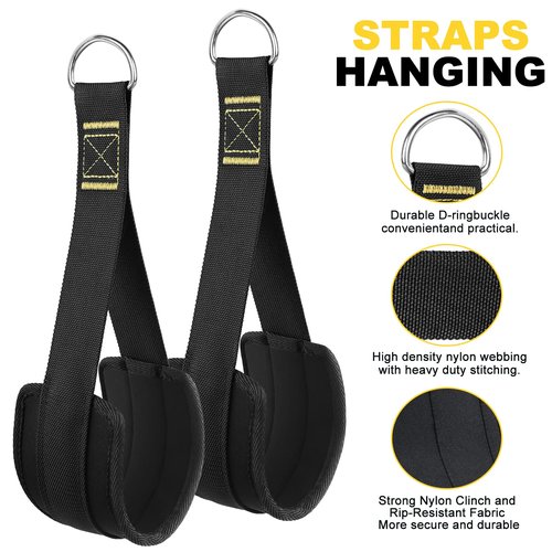 Home Resistance Training Kit, Workout Straps for Home, Adjustable Resistance Trainer with Handles, Door Anchor and Carrying Bag for Gym
