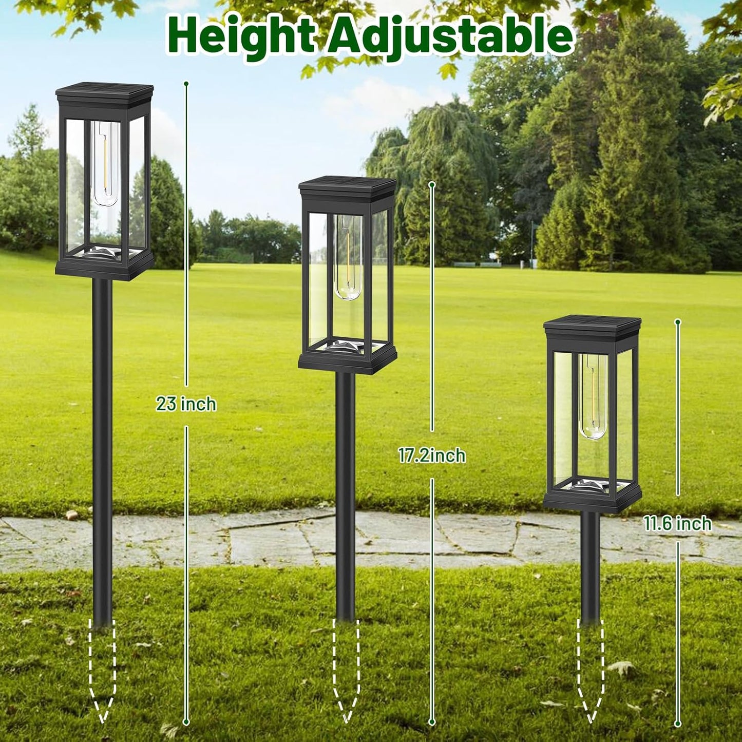 Solar Pathway Lights Outdoor 8-Pack - Super Bright LED Landscape Lighting, Waterproof & Sun-Powered for Garden Walkway