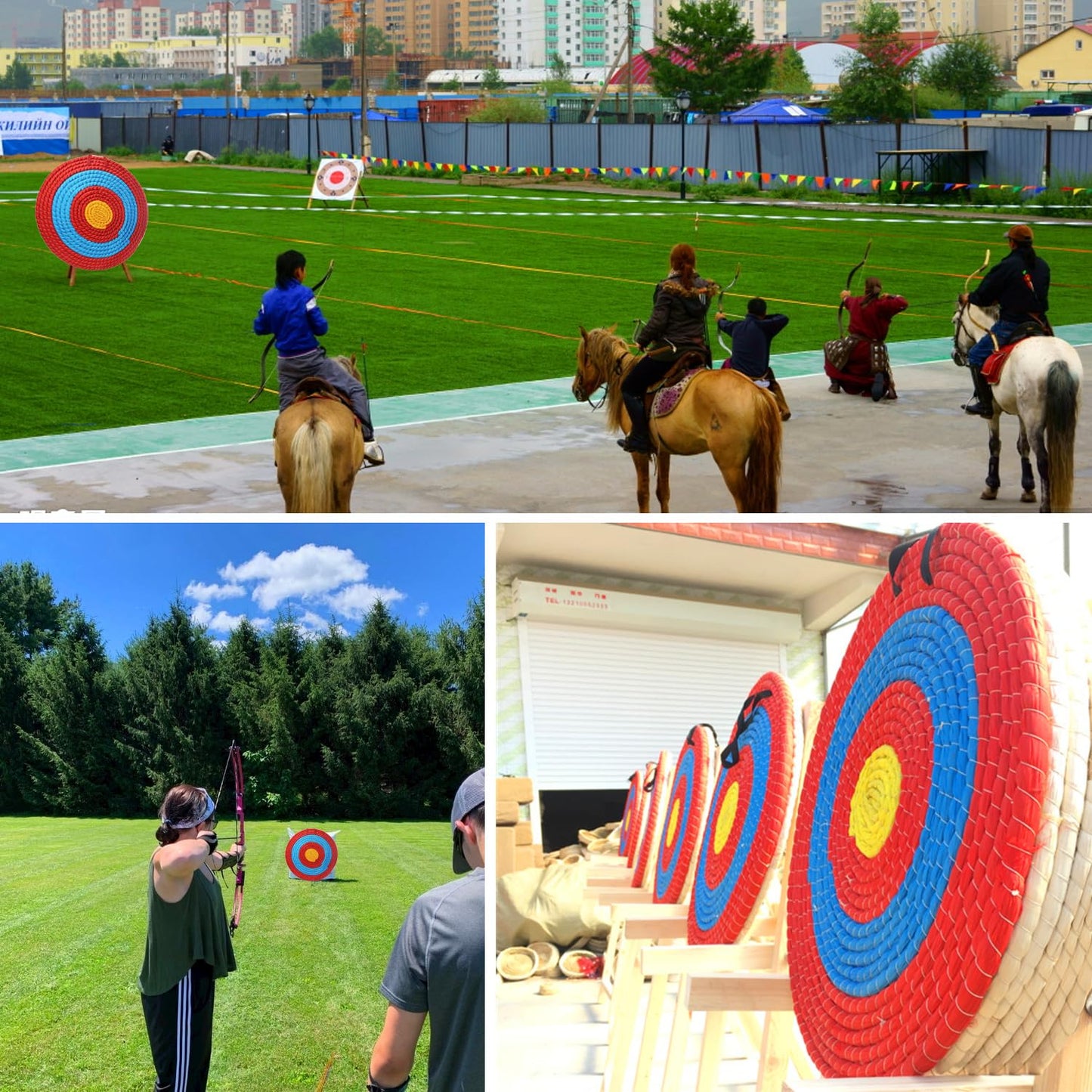Cifupy Traditional Hand-Made Archery Target 7 Layers Straw Archery Target,Arrow Target for Recurve Bow Longbow for Outdoor Hunting Shooting Practice Archery (20 Inch Targets for Backyard)