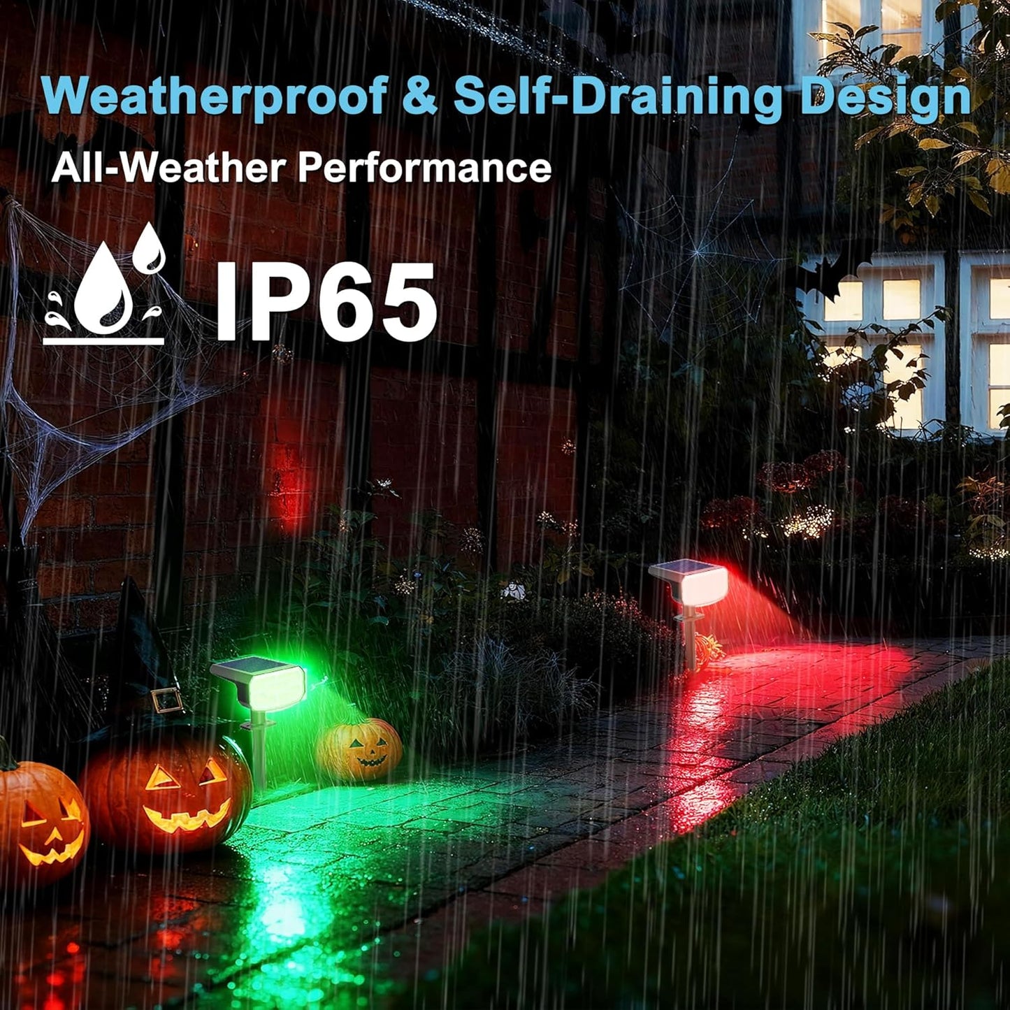 Super Bright Solar Spot Lights - 6 Pack, Waterproof IP65, 2 Color Temperatures, 4 Modes for Outdoor Landscape