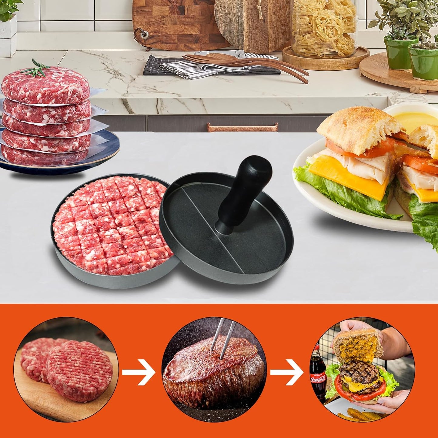 KitchenAid Meat Grinder & Cheese Grater Attachment Set - 4 Plates, 3 Sausage Tubes, Shredder & Burger Press