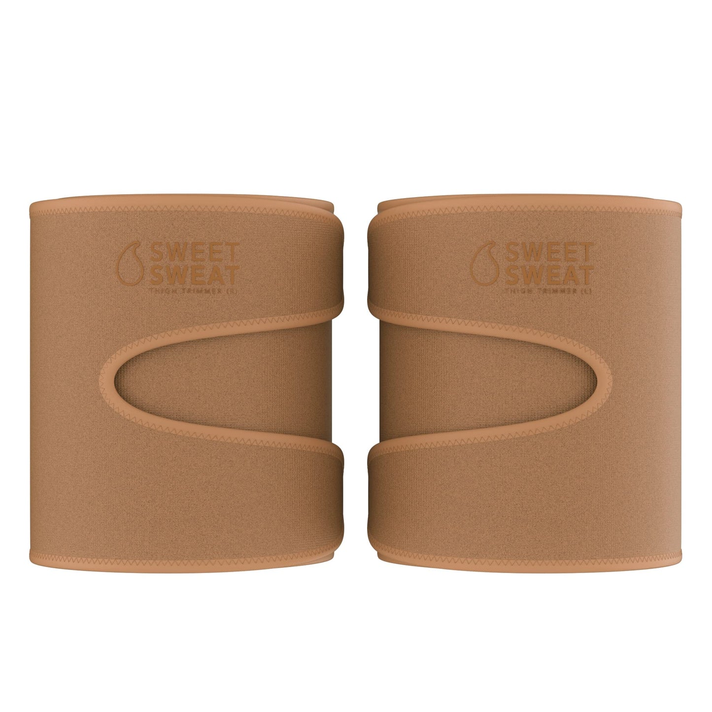 Sports Research Sweet Sweat Toned Thigh Trimmers for Men & Women | Increases Heat & Sweat to the Thighs (Clay, Medium)