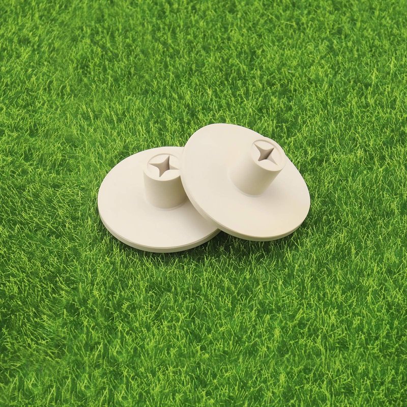 YINETTECH 5pcs Golf Rubber Pad Holders Golf Ball Rubber Tees 56x21mm for Outdoor Golf Courses Indoor Batting Mats Off White Golf Training Aids