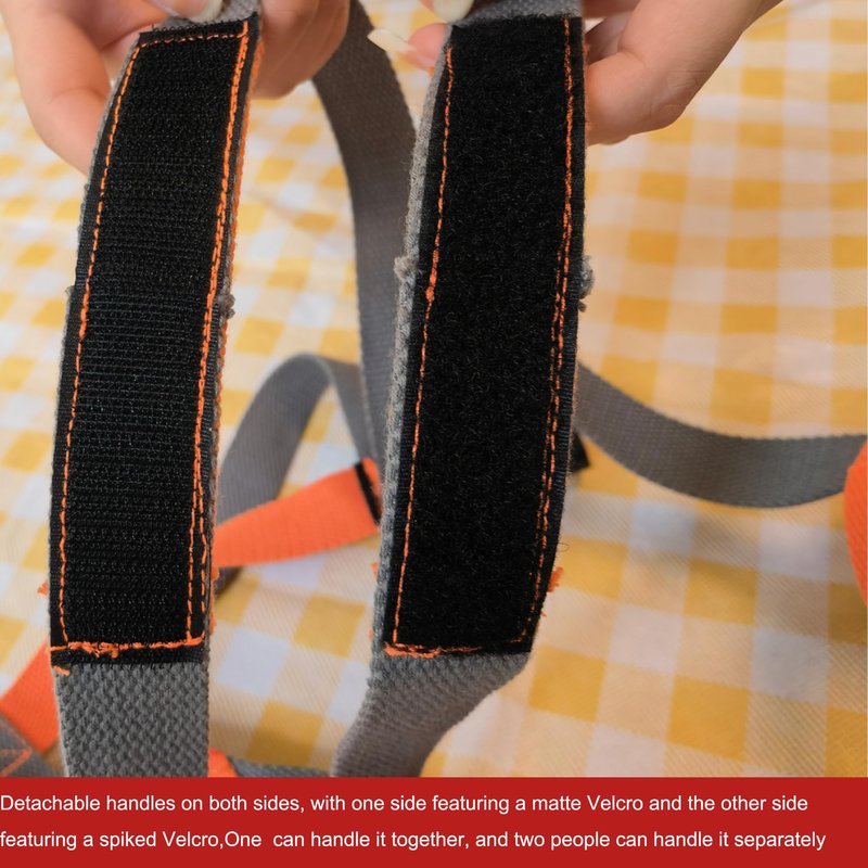 Carrying Straps for 5 Gallon Plastic Water Jug and 5 Gallon Glass Carboy,1 Shoudle Straps,Drinking Water Bottle Carrier,Water Jug Handle,Anti-Slip Lifter,Fit 3 4 5 6 Gallon, Orange and Gray,No jug