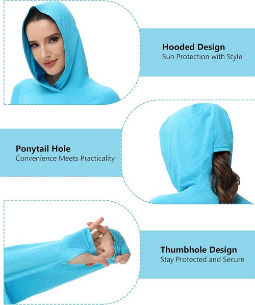Isnowood Women's UV Protection Rash Guard - Lightweight Long Sleeve Shirt for Hiking & Outdoor Activities