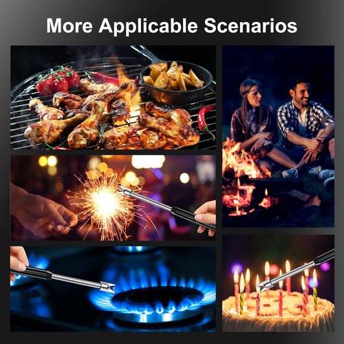KTEBO Plasma Arc Electric Lighters - Rechargeable USB Long Reach for Candles & BBQ | Windproof Design (2 Pack)