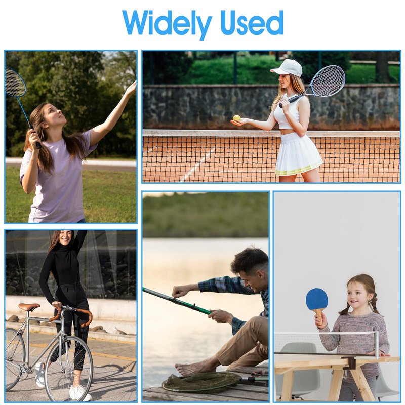 Jeffdad 6 Pack Tennis Racket Grip Tape, Precut and Dry Feel Anti Slip Tennis Grip Tape Absorbent Tennis Grips for Tennis, Pickleball, Badminton Rackets(Colorful)