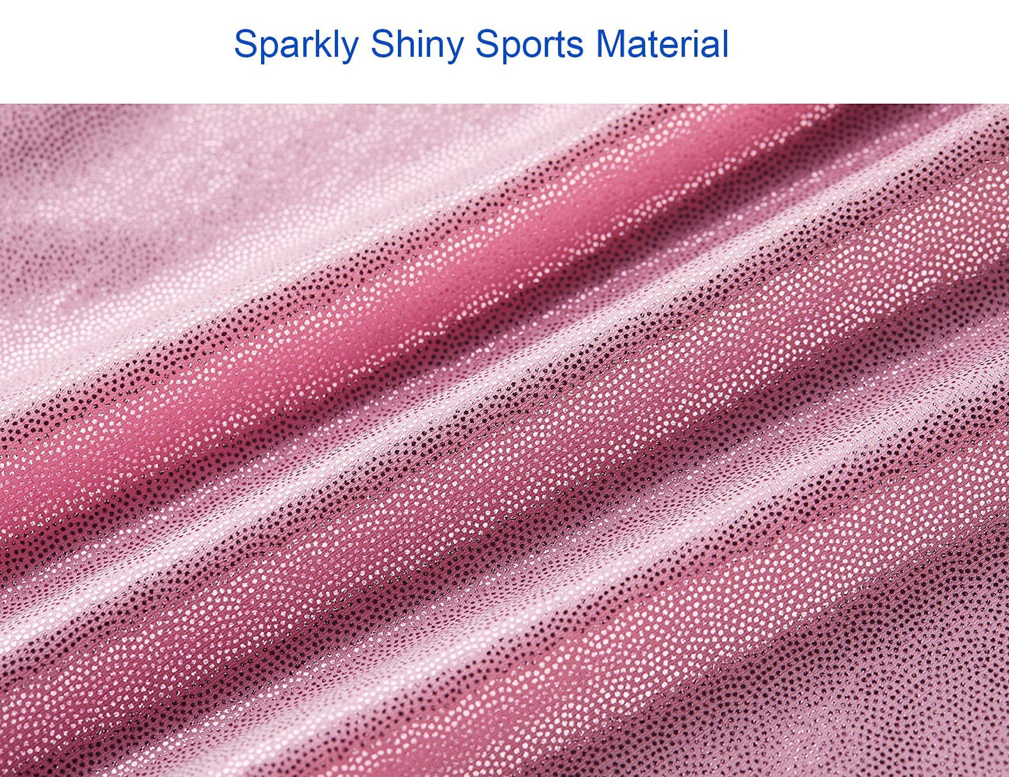 Domusgo Gymnastics Leotards for Girls 6-7 Years Old Pink Sparkly One Piece Tumbling Outfits