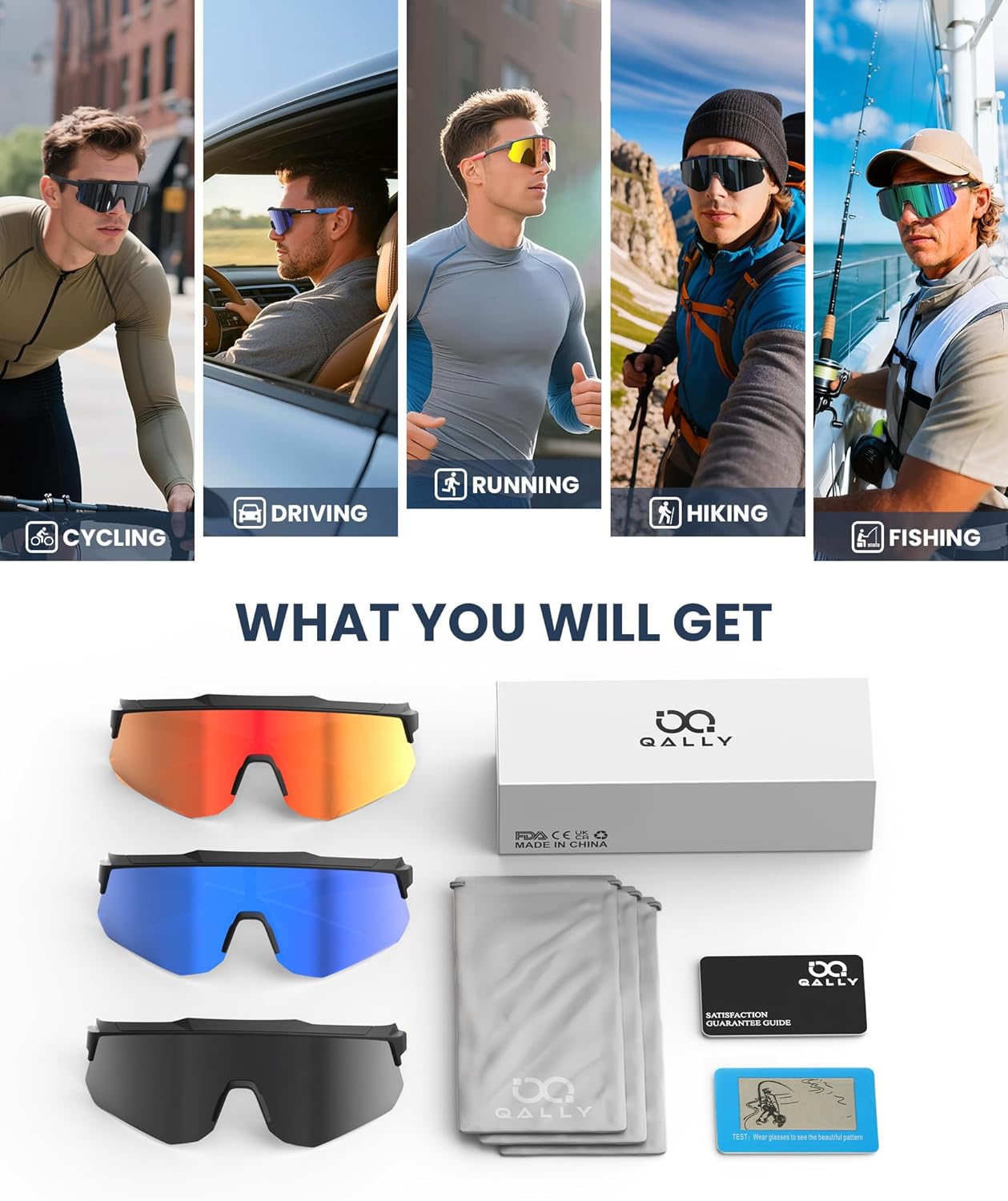 Skiennix Polarized Sports Sunglasses - UV400 Protection for Men & Women | Ideal for Cycling & Running