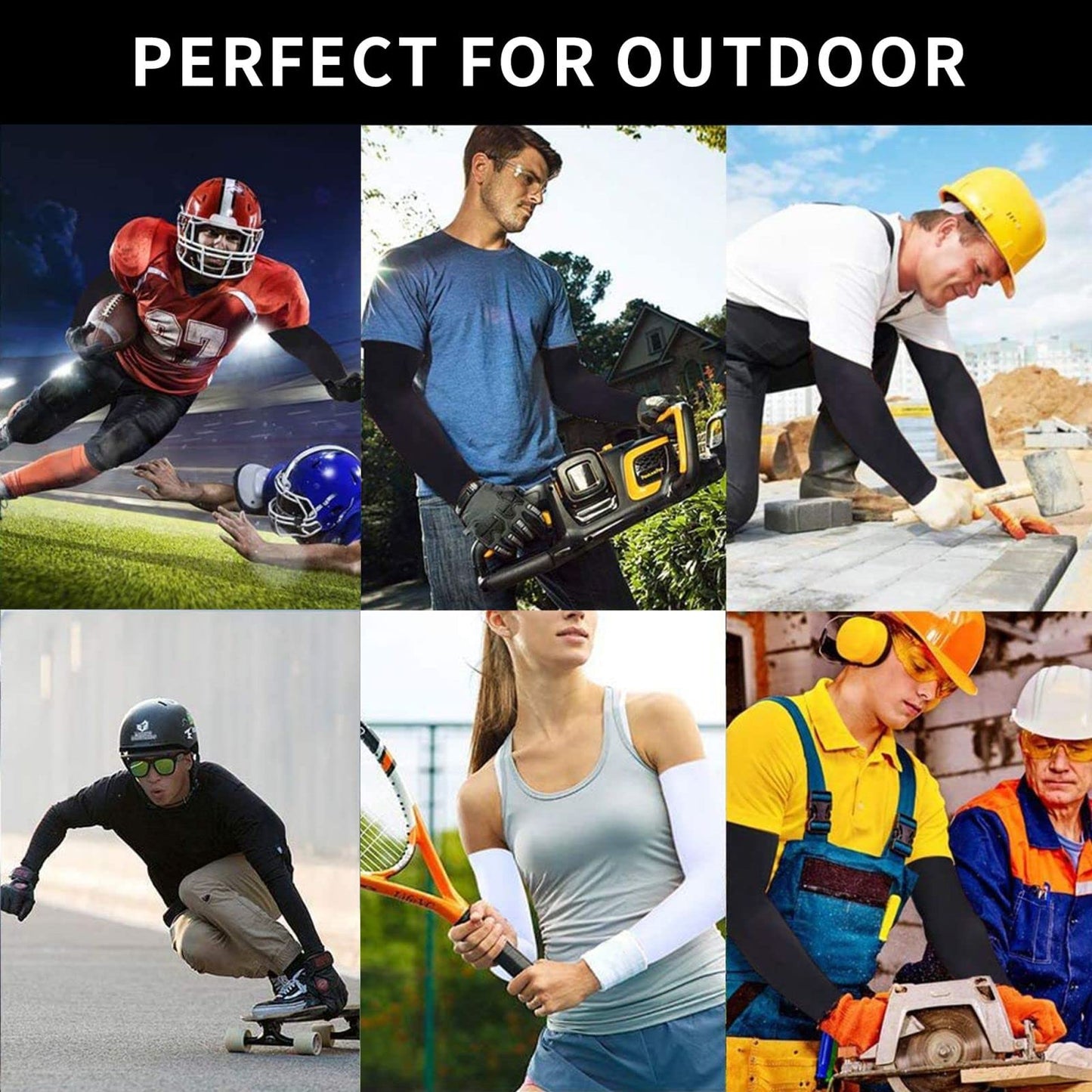 ANSGSD Green Camouflage Modern Gardening Sleeves With Thumb Hole For Women Men, Farm Sun Protection Thorn Proof Cooling Arm Sleeves To Cover Arms For Garden Sports