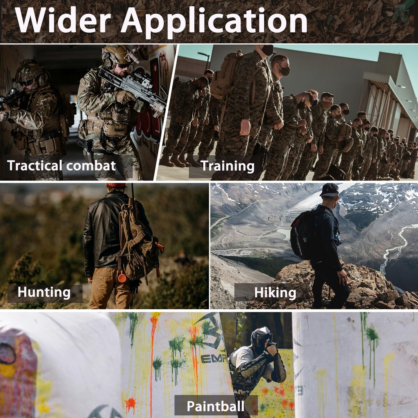 ACU Tactical Military Uniform Set Camo Combat Jacket Pants Suit Outdoor Hunting Paintball Airsoft Apparel for Men Black M