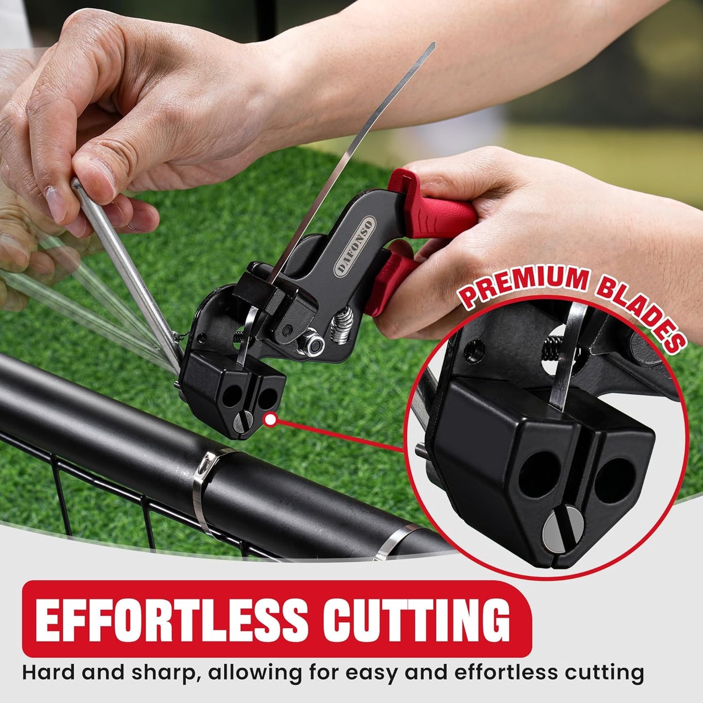 Heavy Duty Stainless Steel Cable Tie Gun Kit - 100PCS 11.8" Zip Ties, 200LBS Strength, UV Resistant for Fencing & Industrial Use