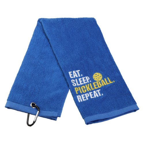 LEVLO Pickleball Lovers Gift Eat Sleep Pickleball Repeat Sport Towels for Sister Father Mother Gift (Eat Sleep Pickleball Repeat)