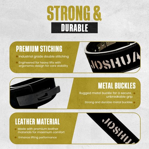 Christian Lever Weight Lifting Belt- 10mm Thick Leather Weightlifting Belt for Men & Women- Faith Lever Weight Belt for Men- Powerlifting Lever Gym Belt for Squat Deadlift Workout