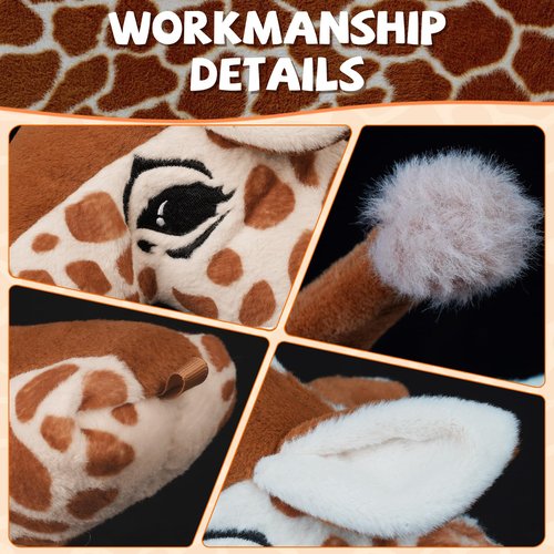 LZFAN Golf Club Covers Funny Golf Blade Mallet Putter Cover Animal Golf Club Head Covers Golf Gifts for Men Women Plush Giraffe