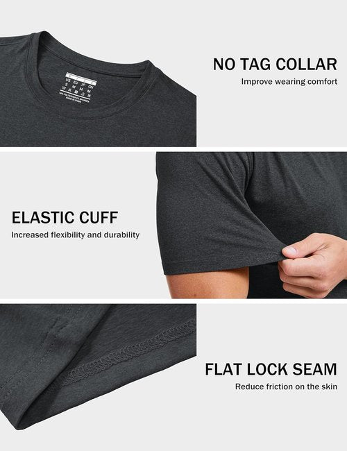 MAGCOMSEN Men's Workout Shirt - Moisture-Wicking Athletic Tee for Gym & Running | Short Sleeve