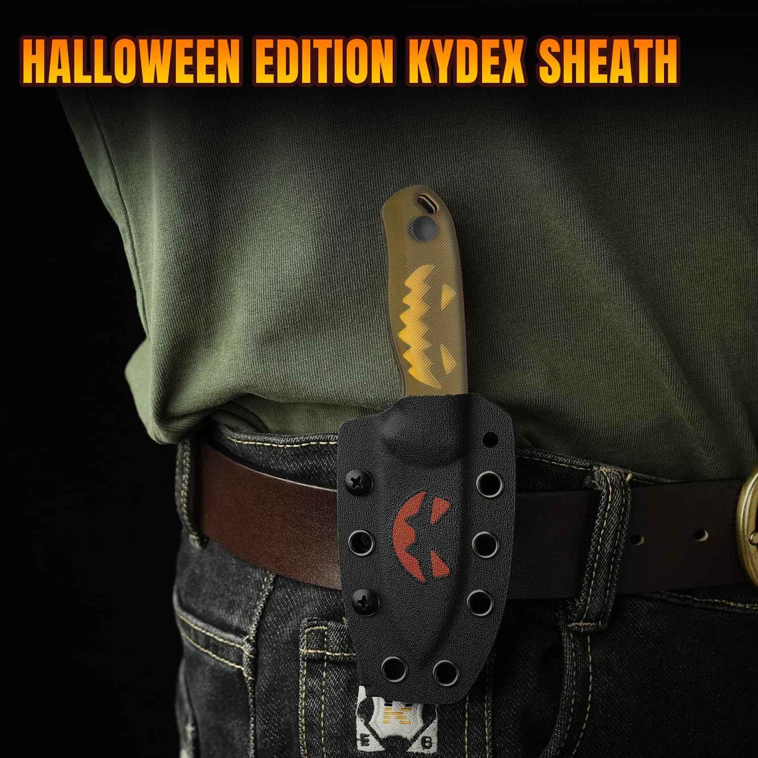 Kizer Drop Bear EDC Fixed Blade Knife - 2.57" 14C28N Blade, Yellow PEI Handle, Compact Survival Knife with Kydex Sheath
