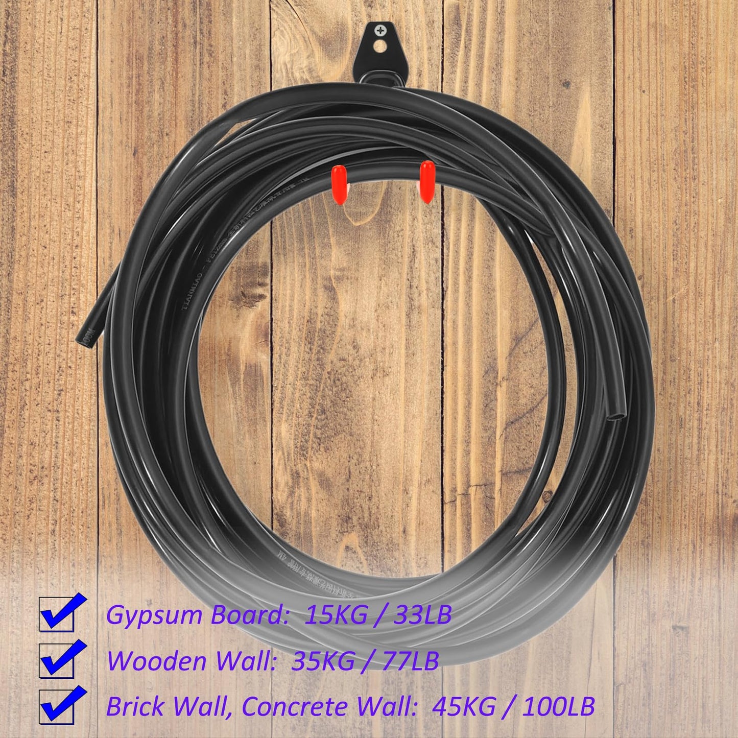 Suprom 4 Pack Garage Hooks Heavy Duty - Supports 100 lbs, Utility Steel Garage Hanger & Organizer for Organizing Garden Lawn Tools, Ladders, Garden Hose, Digging Shovel, Bikes, Ropes (Orange)