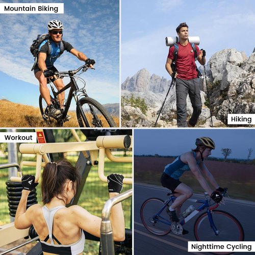 ATERCEL Cycling Gloves - Padded SBR for Comfort | Breathable & Elastic Fit for Men & Women