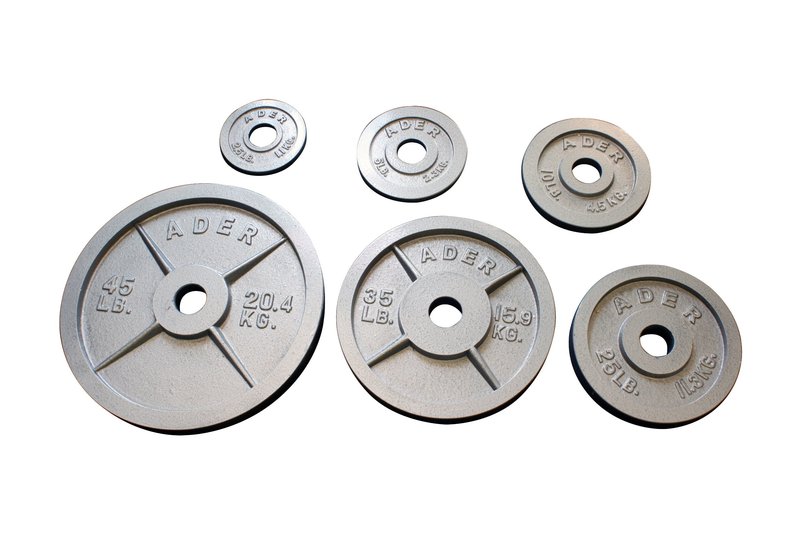 Ader Sporting Goods Olympic Plate (Gray Machine Finished, 5 Lb) Sold as Pair.