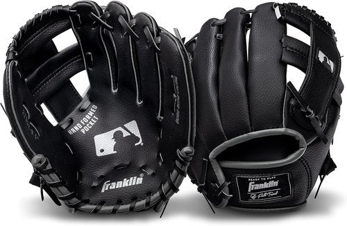 Franklin Sports Kids Baseball Gloves - RTP Youth Teeball Glove & Ball Set | 9.5" Mitt for Boys & Girls
