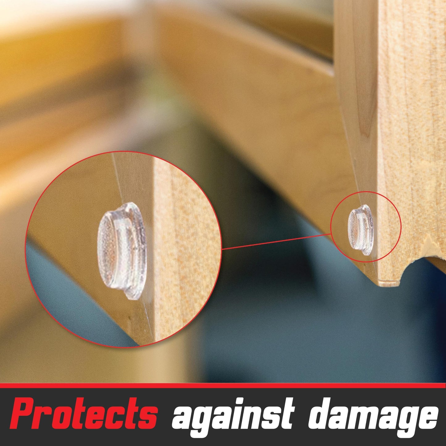 Self Adhesive Bumpers - 1/2” Diameter - 200 pcs - Standard Clear Round Bumper for Cabinets, Drawers, Cutting Boards, Picture Frames and Furniture - Sound dampening Protects Against Damage