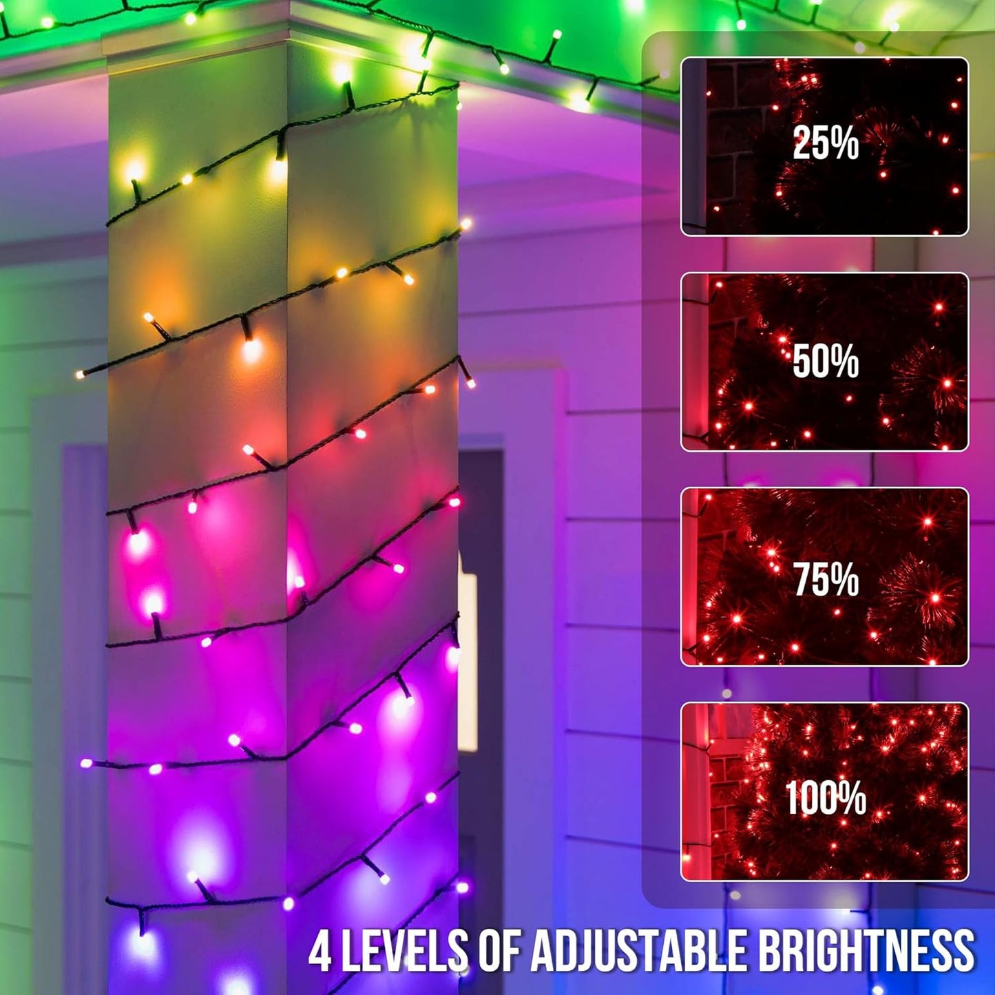500 LED Christmas String Lights - 164 FT Waterproof RGB Fairy Lights with Remote & Timer for Indoor/Outdoor Holiday Decor
