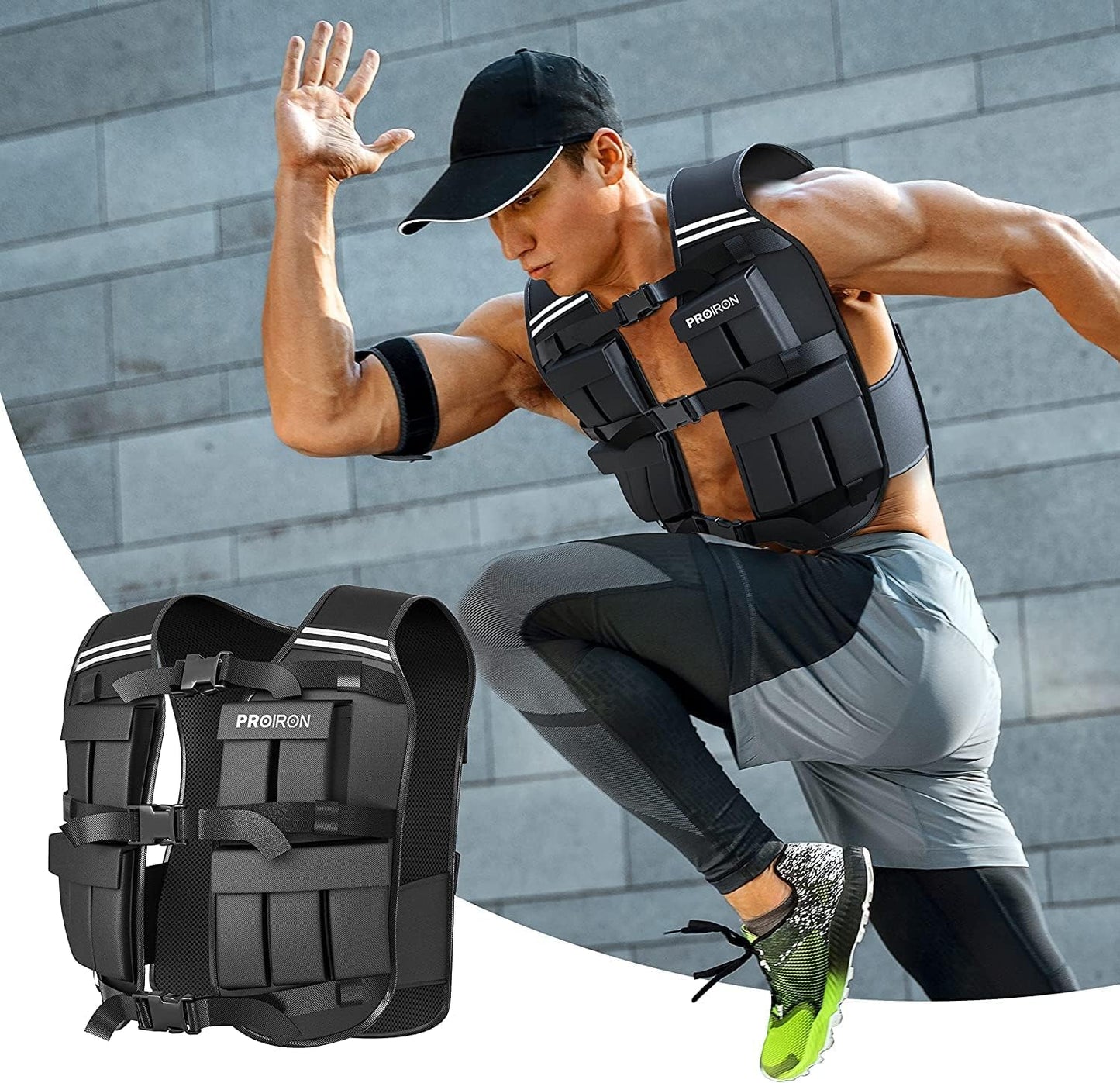 PROIRON Adjustable Weighted Vest 2-44lb,Strength Training Weight Vests for Men Women with Removable Weights, Body Weight Vest for Running Workout Walking Fitness Cardio,Home Gym Equipment