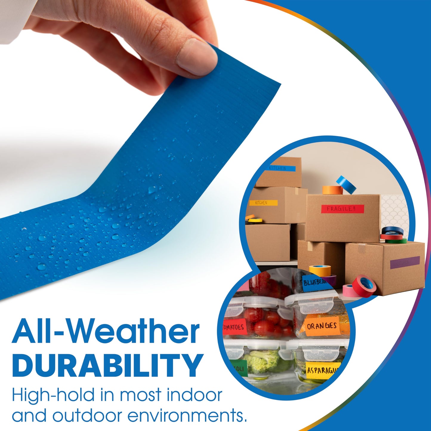 SPARTAN INDUSTRIAL - 2" X 30 yd Red Duct Tape - 2 Colored Tape Rolls for Crafts, Repairs, and More - No Residue, 9 Mil