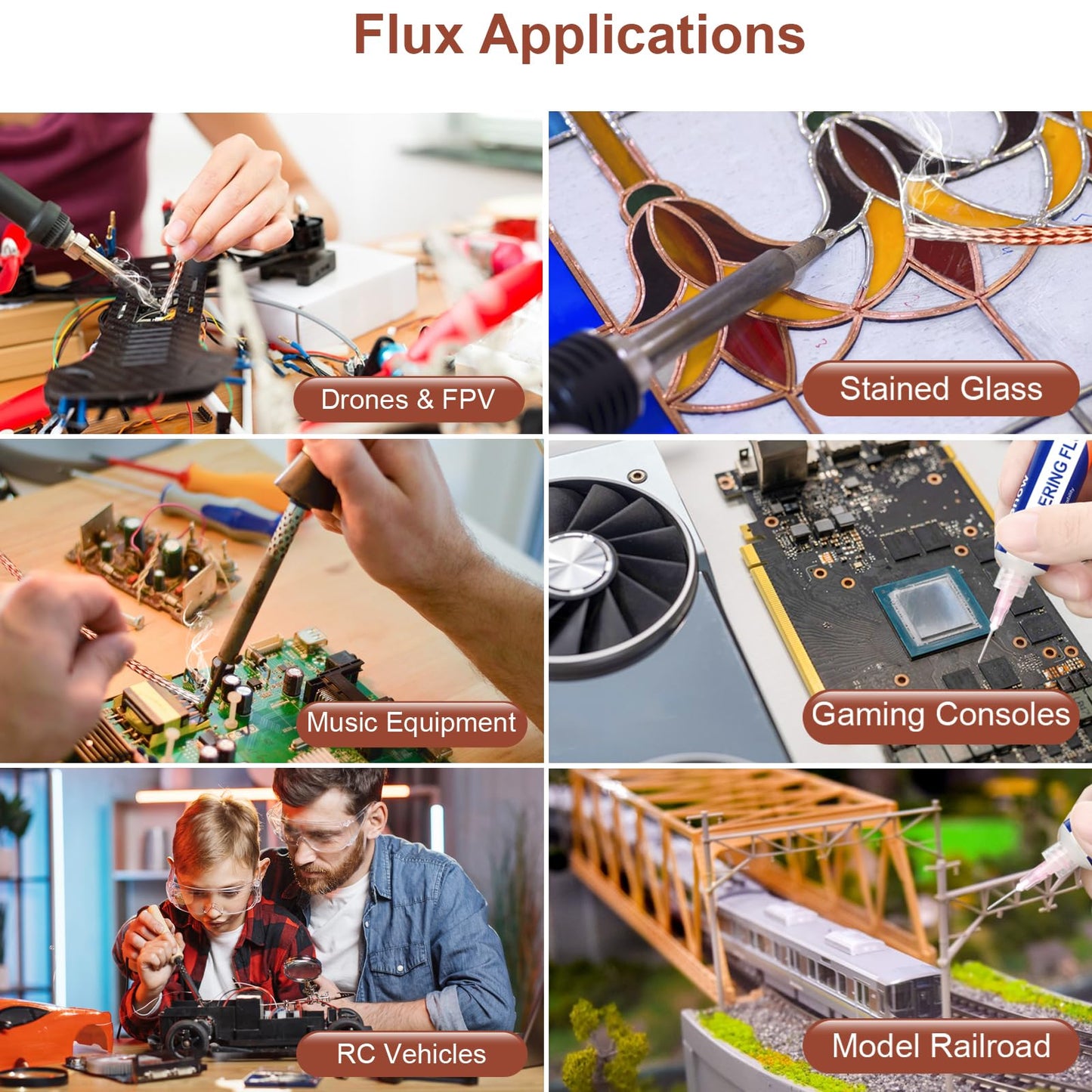 Lesnow Solder Flux Paste And Solder Wick Braid, No Clean Soldering Flux(10cc) Soldering Remover Tool, 10ft Desoldering Wick Braid For Electronics Repair For Disassemble Electrical Components