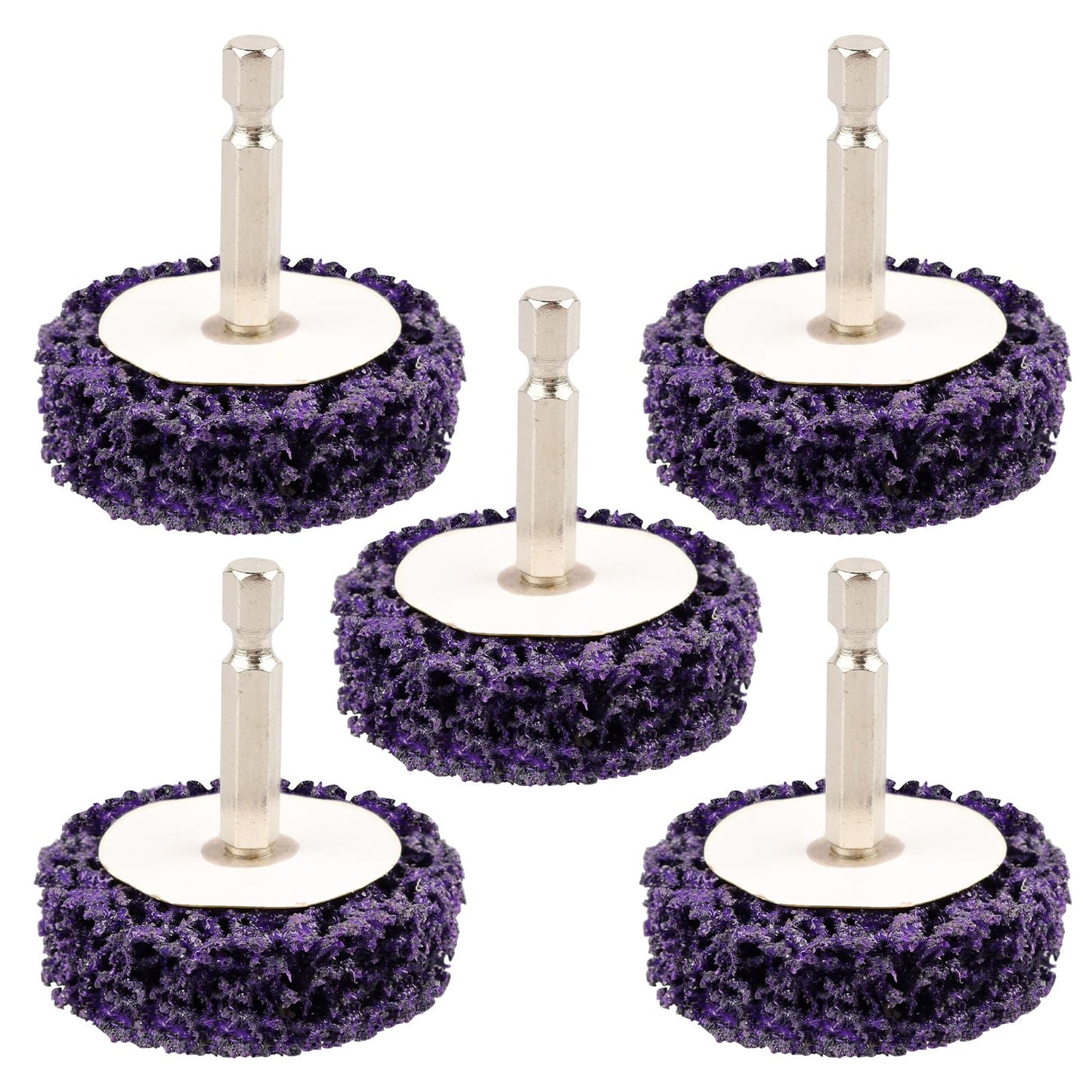 ZORUNNA Paint Stripper Discs, 2" Effective Paint Remover for Metal, 5 PCS Quick Change Paint Eater with 1/4" Hex Shank, for Grinding Wood, Metal, Plastic and Fiberglass.