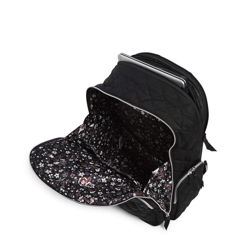 Vera Bradley Women's Performance Twill Commuter Backpack, Black, One Size