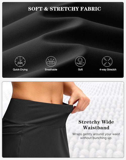 G Gradual Women's Golf Skirt | High-Waisted Stretchy Skort with 4 Pockets for Tennis & Casual Wear