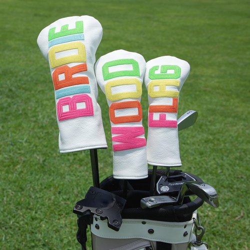 Golf Club Head Covers - 4 Options: Driver, 3 Wood, Hybrid - White Golf Driver Fairway Hybrid Head Cover (for Fairway | 1pc)