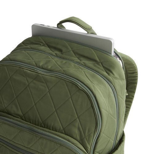 Vera Bradley Women's Performance Twill Large Bancroft Backpack, Bronze Green, One Size