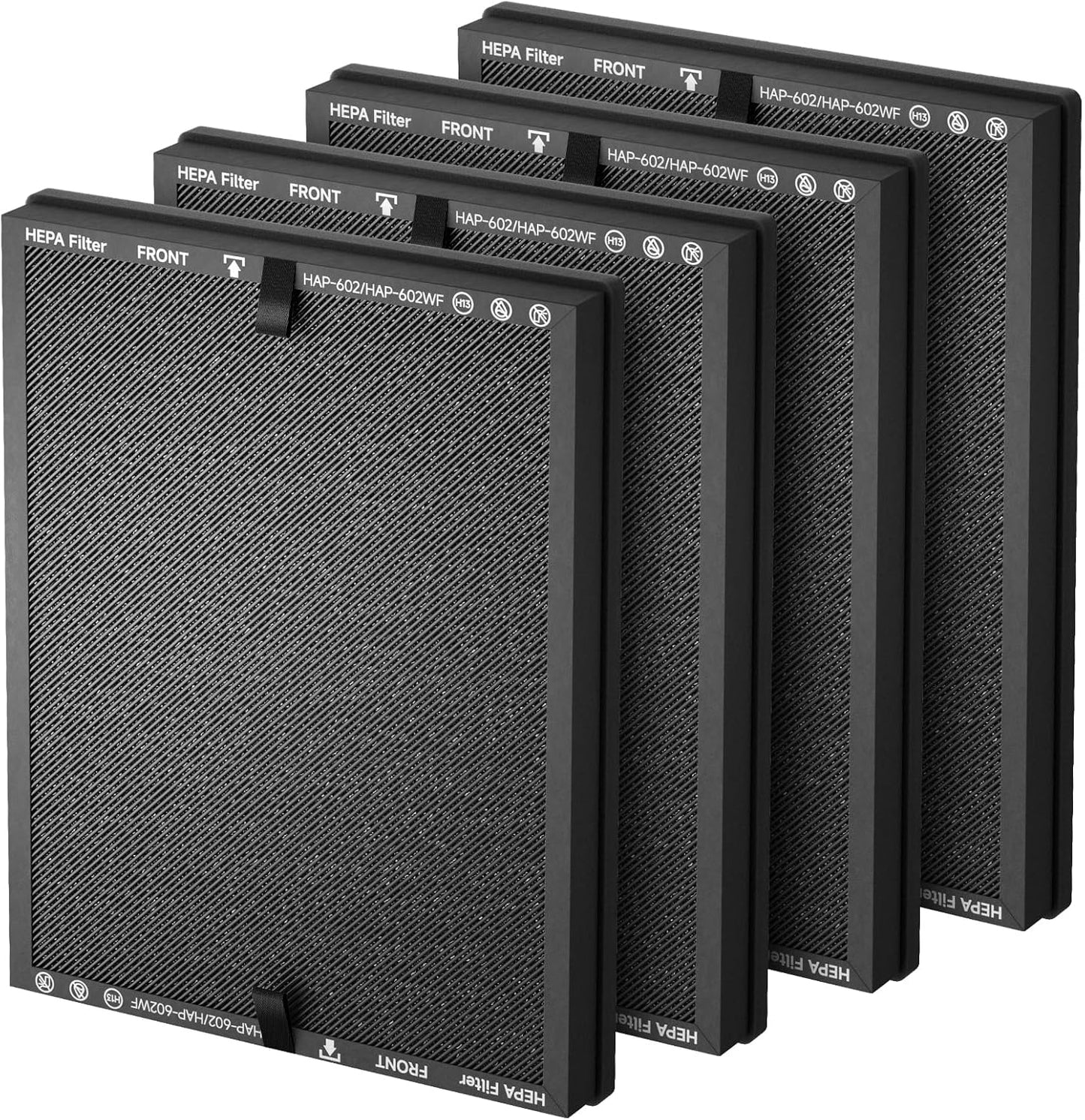 HAP602 Replacement Filter 4-Pack for ECOSELF Air Purifier - 3-in-1 Pre-Filter & Activated Carbon