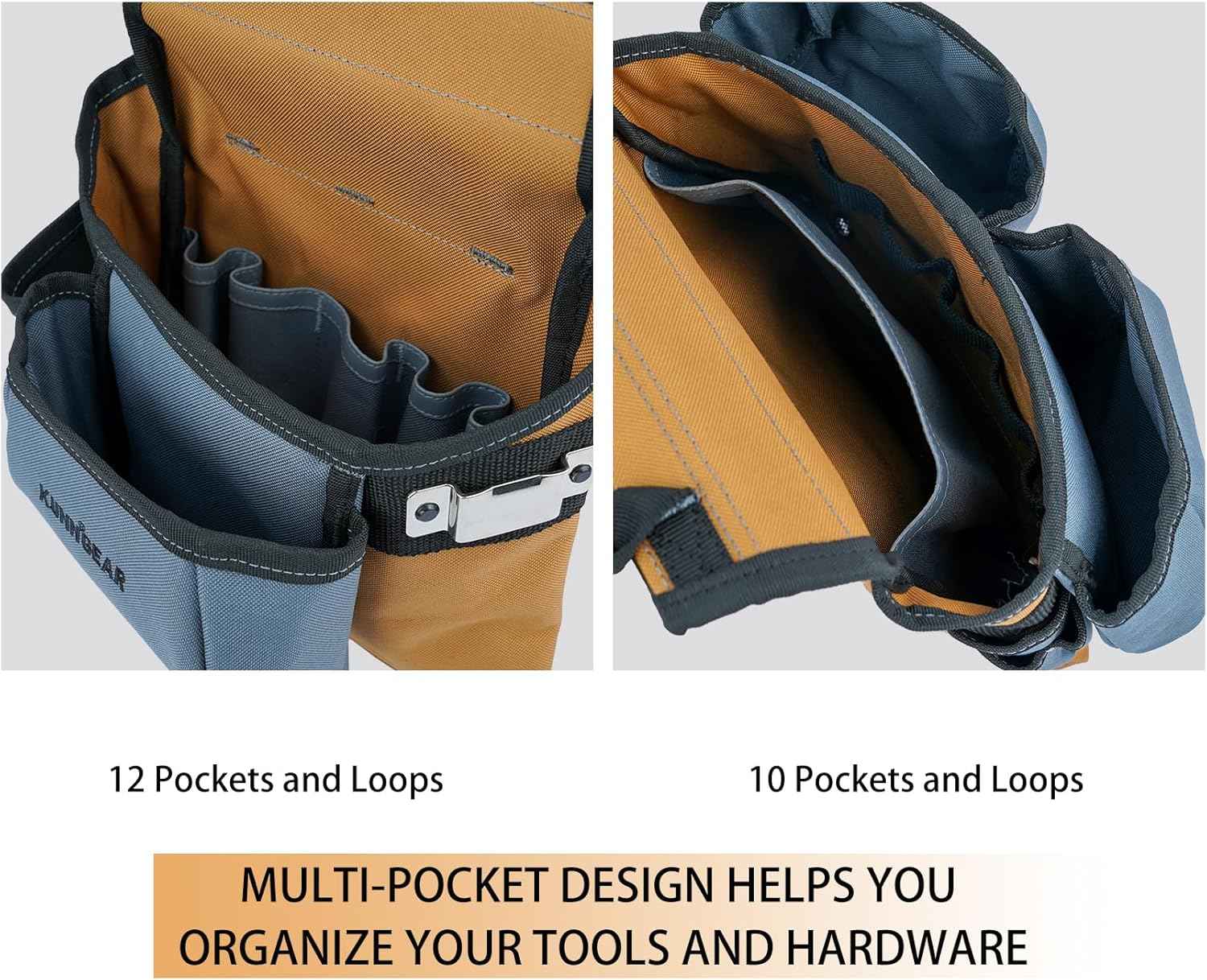 Pro Carpenter Tool Belt with Suspenders - Heavy-Duty Suspension Rig for Contractors & Electricians, Khaki