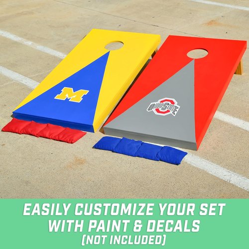 GoSports Solid Wood Cornhole Set - Premium Game Boards with 8 Toss Bags | Choose 4x2 ft or 3x2 ft