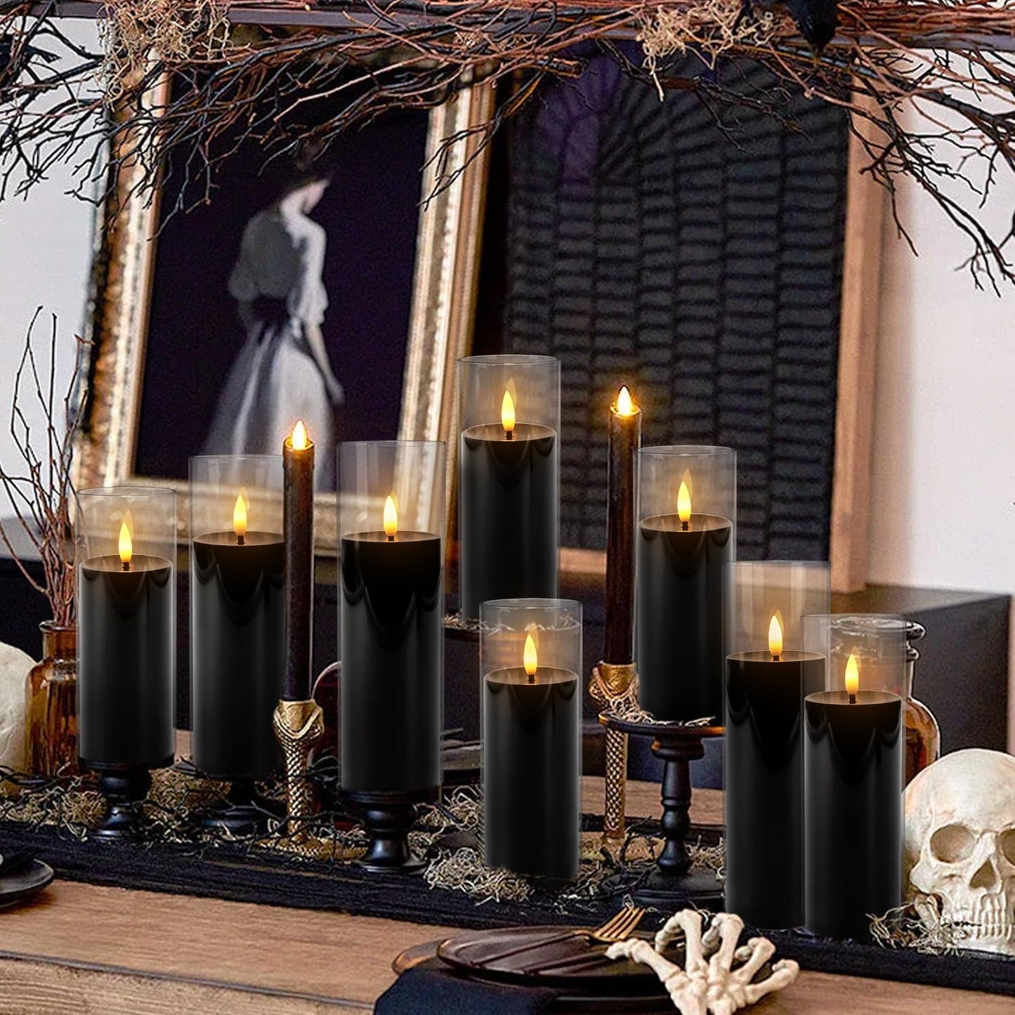 24-Pack Remote Control LED Flameless Candles - 3D Flame Timer Candles for Home, Weddings & Holidays