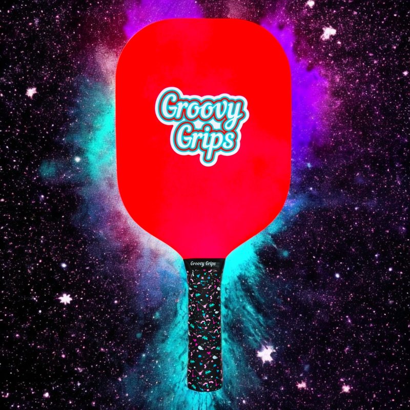 Groovy Grips Pickleball Paddle Grip Tape - Stylish Tennis Overgrips, Non-Slip & Precut Racket Grip for Pickleball, Tennis, Badminton (Galaxy Splash, 3 Grips)