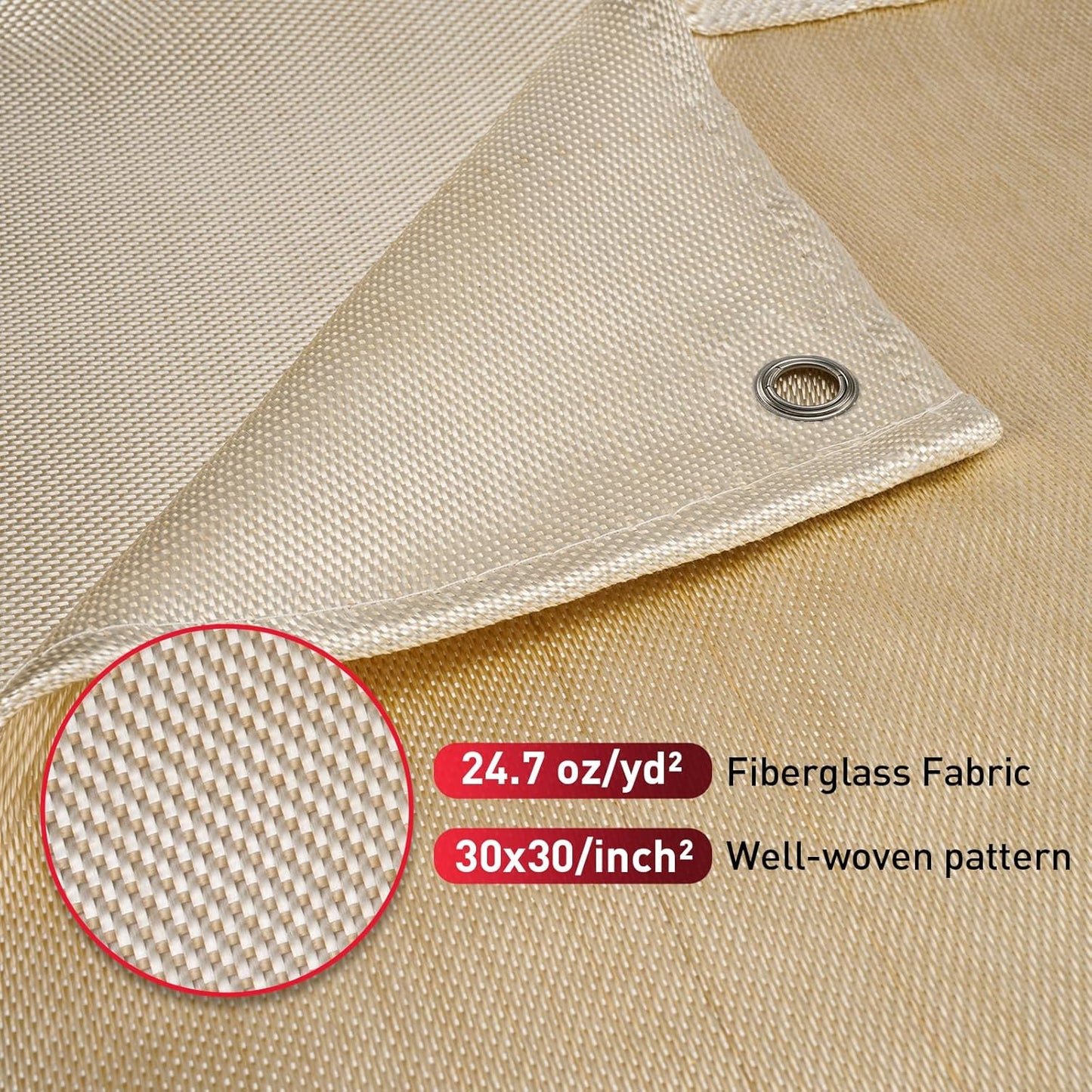 Heavy Duty Welding Blanket 4x6 ft - 1022°F Fire Resistant Fiberglass Insulation (2 Pack)