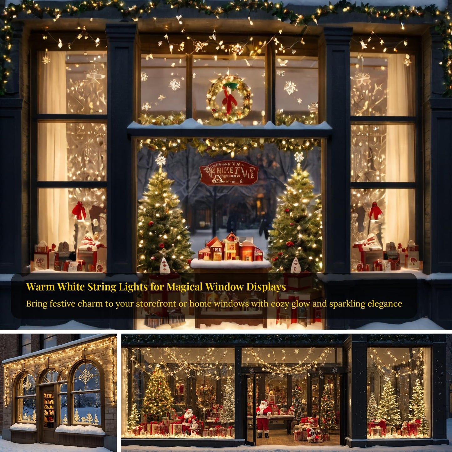 Etinga 100 LED String Lights 33ft Warm White, Plug in Fairy Lights with 8 Lighting Modes, Indoor Outdoor Christmas Lights for Bedroom Tree Yard Patio Wedding Holiday Decor (Warm White, 100 LED 33ft)