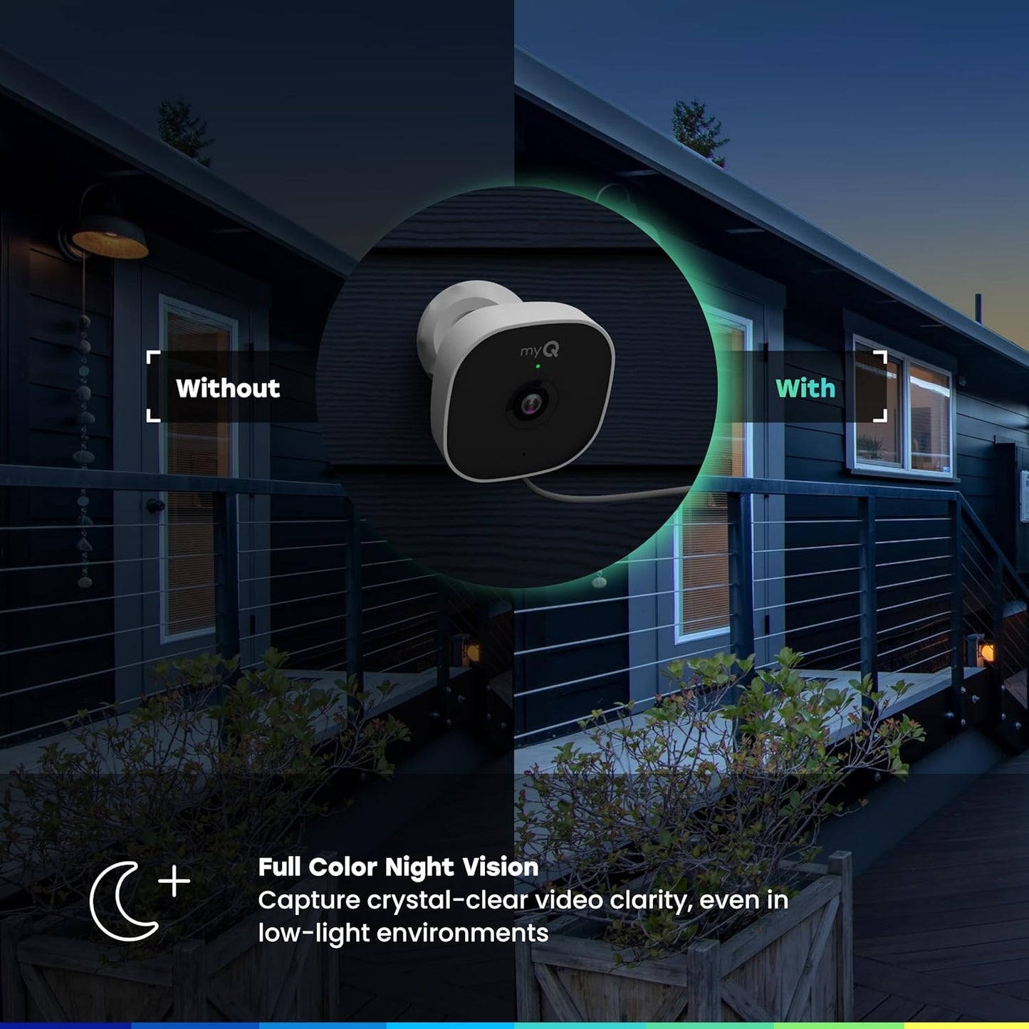 myQ Smart Outdoor Wired Camera by Chamberlain – Home Security with HD Video