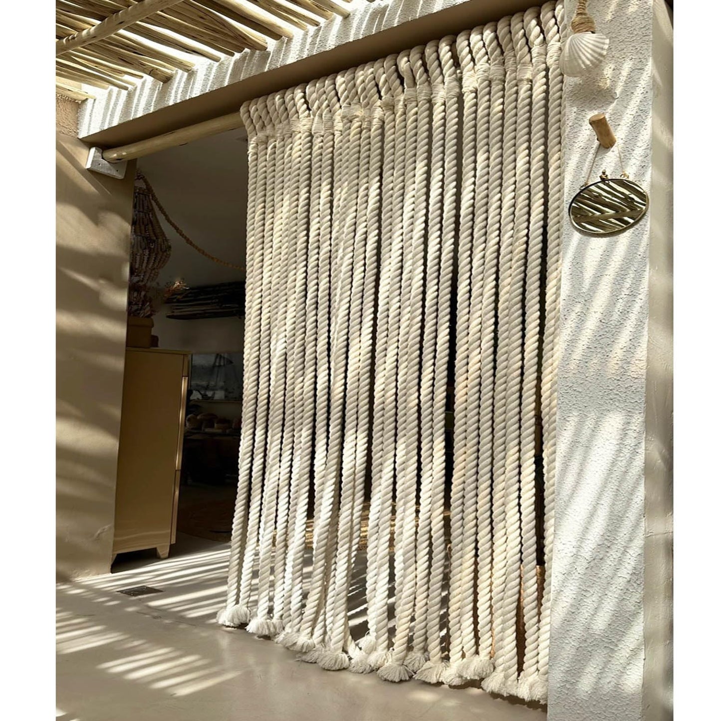 Twisted Cotton Rope (1.5 inch x 50 feet) Natural White Rope for Nautical, Tug of War, Climbing, Hammock, Decorating