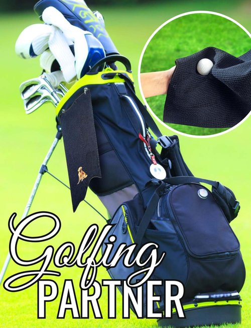 CybGene Golden Retriever Gifts Golf Towel, Gifts for Golden Retriever Lovers, 40 x 60cm Microfiber Golf Towel for Golf Bags for Birthday, Christmas