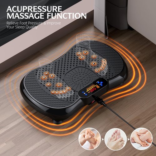 PBYRD Vibration Plate Exercise Machine, Lymphatic Drainage Machine for Weight Loss, Shake Vibrating Plate Full Body Workout Fitness Platform, Vibration Board For Shaping Wellness,Home Sport Gym-330lbs