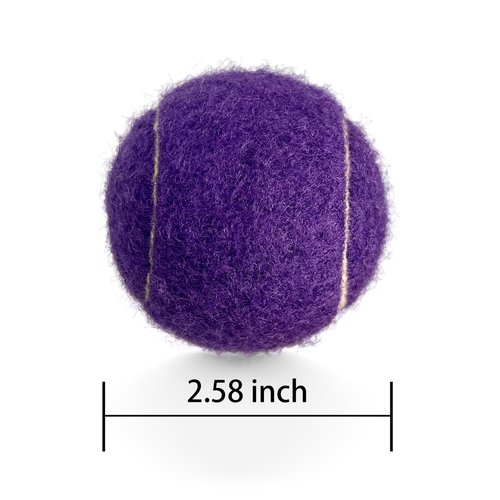 HiBallBall 12-Pack Practice Tennis Balls for Beginners & Dogs - Reusable Mesh Carry Bag Included - Ideal for Tennis Training, Pet Play, Fetch (Purple)